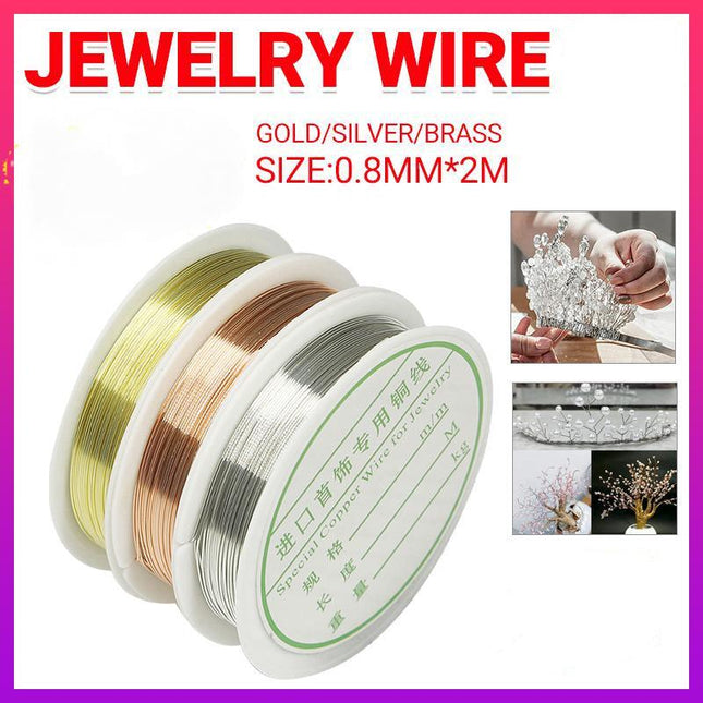 2 Roll Beading Wire Jewelry Making Wire Handmade Craft Cord String DIY Jewelry - Aimall