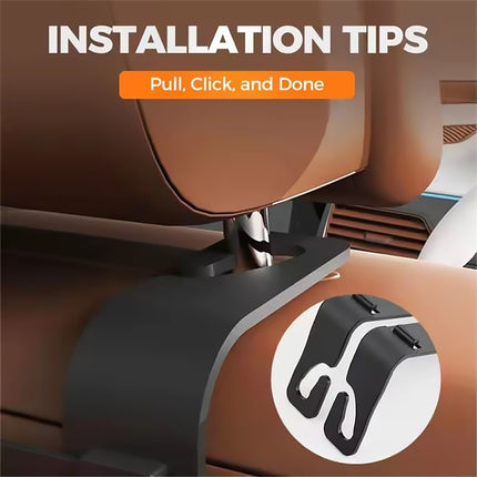 Vehicle Backrest Storage Box Multifunctional Organizer with Tissue and Cup Holders