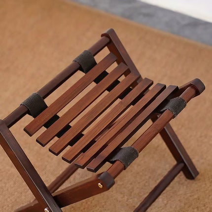 Foldable Bamboo Wooden Stool Small Portable Camping Fishing Seat Outdoor Bench