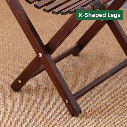 Foldable Bamboo Wooden Stool Small Portable Camping Fishing Seat Outdoor Bench