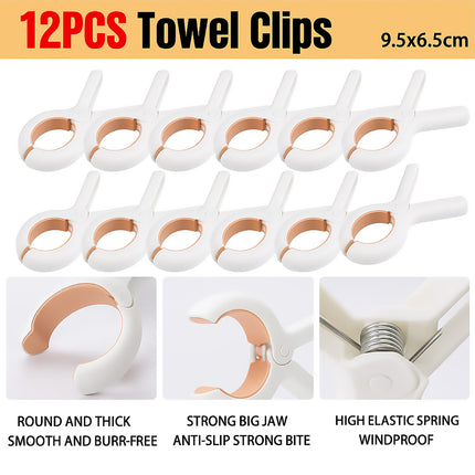 12 Pieces of Plastic Clothes Drying Clips Bed Sheet Clips Sock Clips Quilt Clips