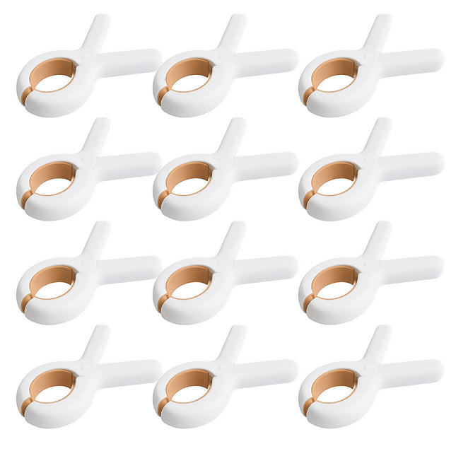 12 Pieces of Plastic Clothes Drying Clips Bed Sheet Clips Sock Clips Quilt Clips