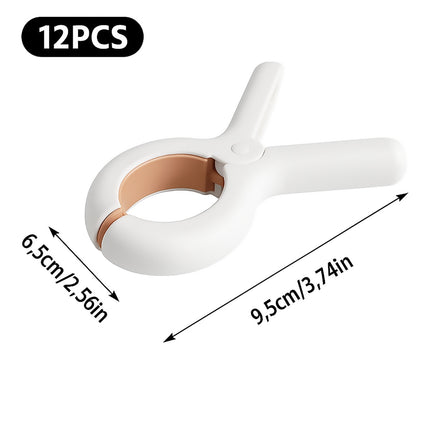 12 Pieces of Plastic Clothes Drying Clips Bed Sheet Clips Sock Clips Quilt Clips