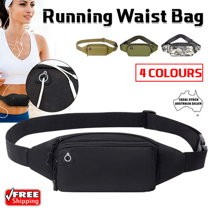 Bum Waist Bag Handy Belt Climbing Hiking Fanny Pack Zip Sport Pouch Large Unisex