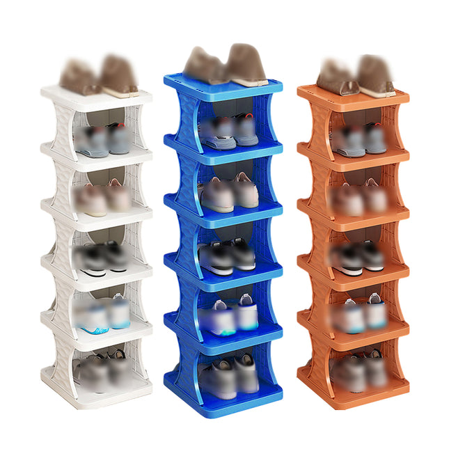 6/7 Tier Foldable Shoe Rack Simple Home Door Organizer Folding Shoe Stand