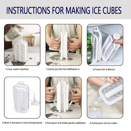 Portable Ice Hockey Pot Ice Cube Tray Water Bottle Clear Household Ice Maker