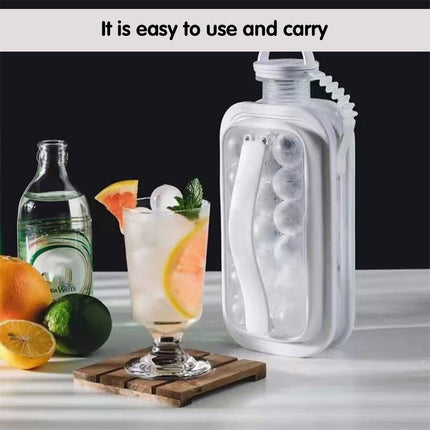 Portable Ice Hockey Pot Ice Cube Tray Water Bottle Clear Household Ice Maker