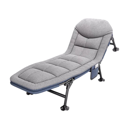 Folding Bed Single Model Dark Grey For Office Nap Camping Travel Midday Rest Use