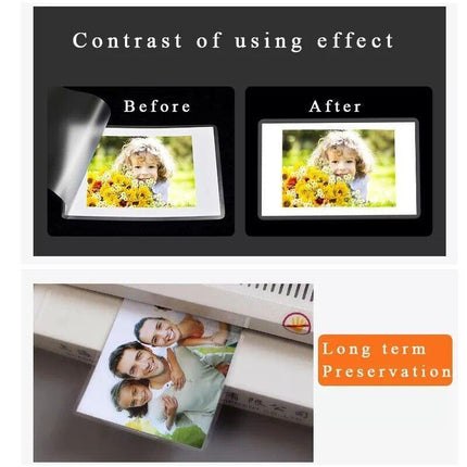 100 Pack A4 Laminator Laminating Pouches Laminate Sheets 80 Micron 22x 30.7mm