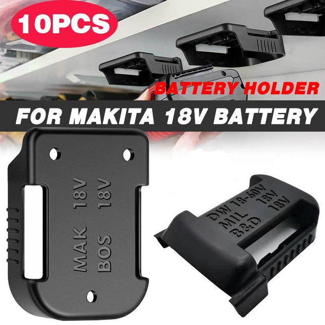 10PCS Battery Holder Shelf Stand Rack Storage Mount Slots For Makita 18v Battery - Aimall