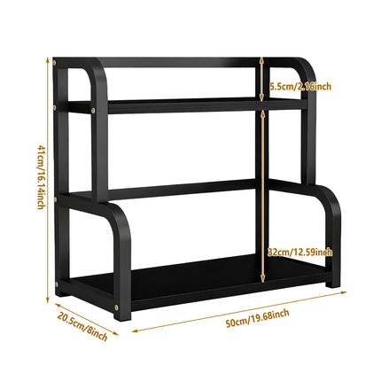 2 Tier Kitchen Spice Rack Storage Organizer Seasoning Stand Shelf Countertop