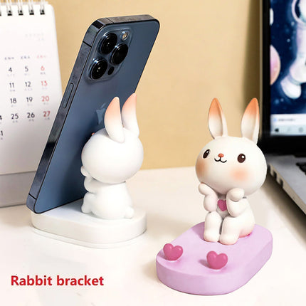 Cartoon Rabbit Phone Holder Desktop Stand Cute Mobile Phone Stand for Office