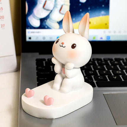 Cartoon Rabbit Phone Holder Desktop Stand Cute Mobile Phone Stand for Office