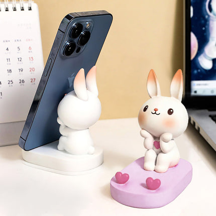 Cartoon Rabbit Phone Holder Desktop Stand Cute Mobile Phone Stand for Office