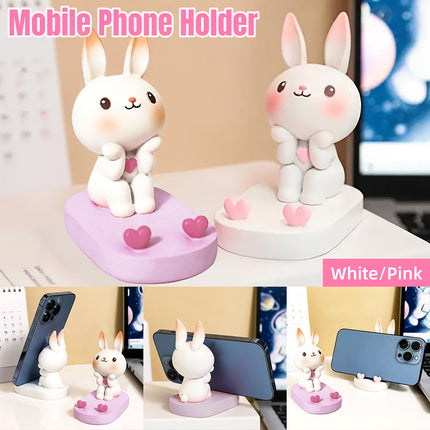 Cartoon Rabbit Phone Holder Desktop Stand Cute Mobile Phone Stand for Office