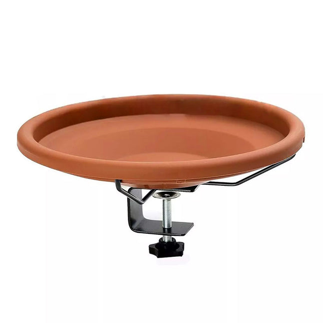 Hanging Bird Bath Basin Balcony Railing Bird Feeder Bowl Outdoor Water Dish
