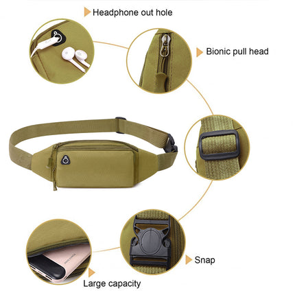 Bum Waist Bag Handy Belt Climbing Hiking Fanny Pack Zip Sport Pouch Large Unisex