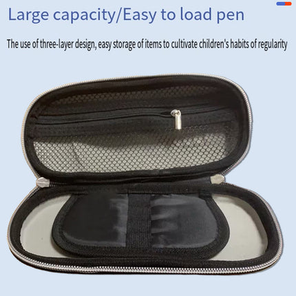 Large Capacity Stationery Box Three Layer Multifunctional Pencil Bag Case
