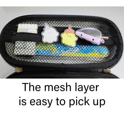 Large Capacity Stationery Box Three Layer Multifunctional Pencil Bag Case