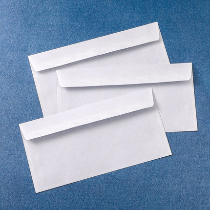 50 Pack White Plain Business Envelopes Peel and Seal Mailing Envelopes