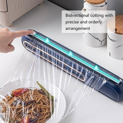 Household Plastic Wrap Cutter Double-Sided Sliding Knife Cutter Safe Durable