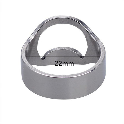Stainless Steel Bottle Opener Ring 22mm Tool for Beer Cap Removal and Gifts