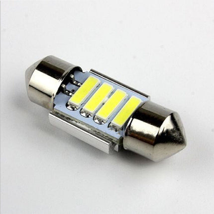 4PCS 31mm 7020 4SMD LED Festoon Interior Dome Map Light Bulbs 12V White