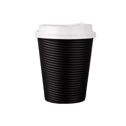 50sets Corrugated Paper Cups Coffee Milk Tea Cups Disposable Hot Drink Cups