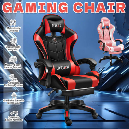 Gaming Chair Ergonomic High Back Chair with Lumbar Support Pillow and Headrest