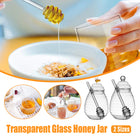 Clear Glass Honey Jar with Lid Kitchen Storage Container for Honey or Jam