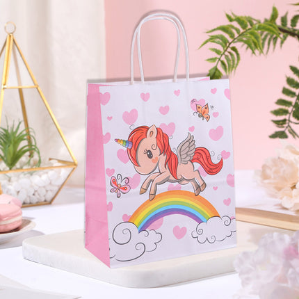 20PCS Unicorn Treat Paper Bags Candy Favour Boxes for Birthday Party 8x14cm