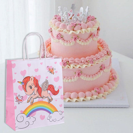20PCS Unicorn Treat Paper Bags Candy Favour Boxes for Birthday Party 8x14cm