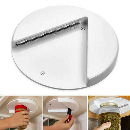 Under Cabinet Jar Opener Undermount Multipurpose Lid Gripper Bottle Opener Tools