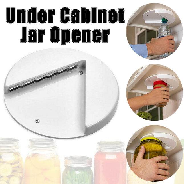 Under Cabinet Jar Opener Undermount Multipurpose Lid Gripper Bottle Opener Tools