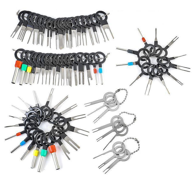 76Pcs/Set Pin Ejector Wire Kit Extractor Auto Terminal Removal Connector Tool - Aimall