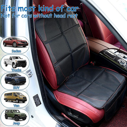 Vehicle Chair Protector Mat Non Slip Waterproof Cover with Storage Pockets