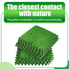 Artificial Grass Mat 12PCS Turf Floor Carpet Green Interlocking Tiles For Garden