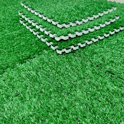 Artificial Grass Mat 12PCS Turf Floor Carpet Green Interlocking Tiles For Garden
