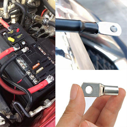 Copper Battery Cable Lug Ring Terminal Assortment Kit with Storage Box