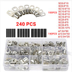 240PCS 100 Cable Lugs with 140 Heat Shrink Tubes