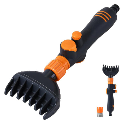 Pool Filter Cartridge Cleaning Brush Handheld Flushing Brush with Hose Connector