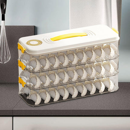 3 Layers Square Food Storage Container with Lid Kitchen Organiser for Meal Prep