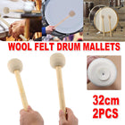 2pcs Felt Drumsticks Gong Mallets Soft Hammer Drum Accessories Percussion Tools