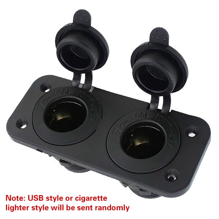 Dual Car USB Charger Adapter Double Cigarette Lighter Socket Vehicle Power
