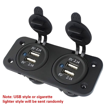 Dual Car USB Charger Adapter Double Cigarette Lighter Socket Vehicle Power