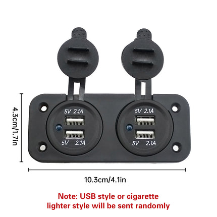 Dual Car USB Charger Adapter Double Cigarette Lighter Socket Vehicle Power