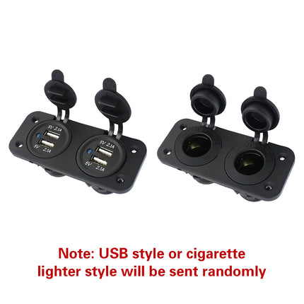 Dual Car USB Charger Adapter Double Cigarette Lighter Socket Vehicle Power