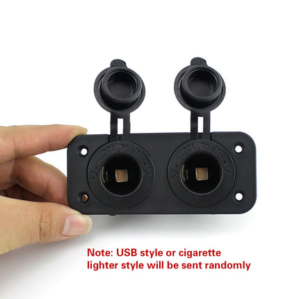 Dual Car USB Charger Adapter Double Cigarette Lighter Socket Vehicle Power