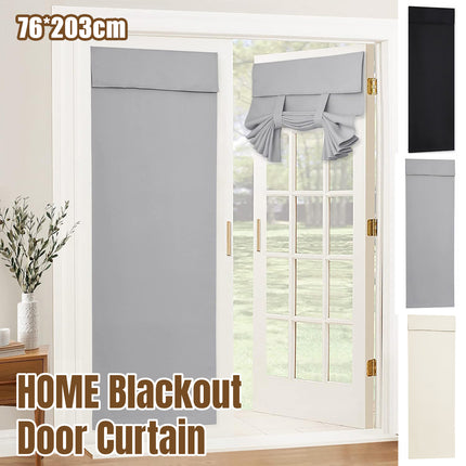Home Blackout Door Curtain Thermal Insulated Durable for Bedroom Living Room