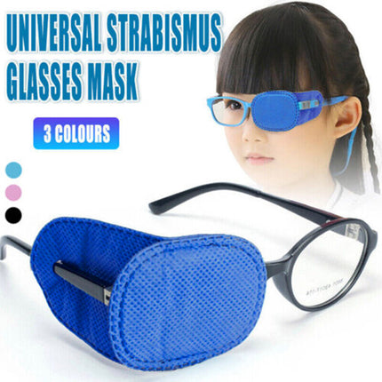Universal Eye Patch Mask for Strabismus and Amblyopia Glasses Cover Training Aid